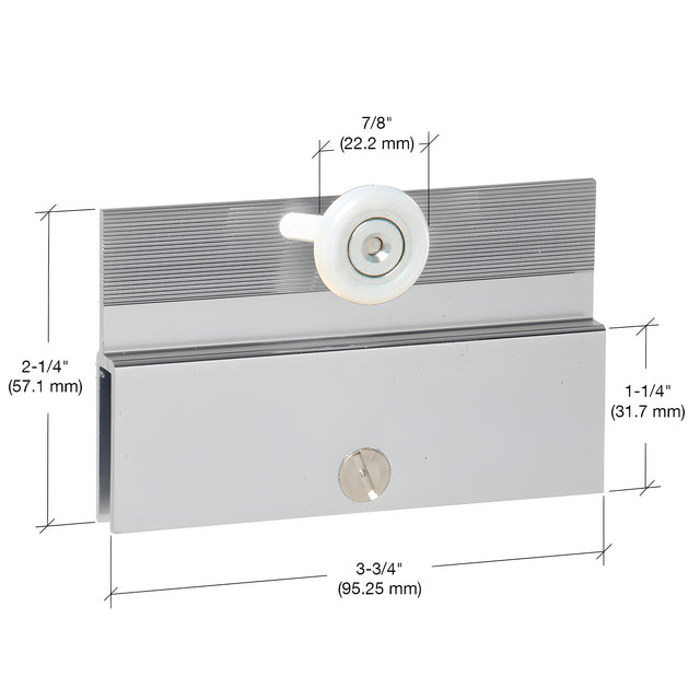CRL Brite Anodized 1/4" Top Hanger Bracket for CK/DK Cottage Series Sliders