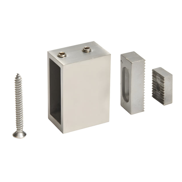 CRL Brushed Stainless Track Holder Fitting for Wall Only for SRSER78BS Deluxe Senior Serenity Sliding System