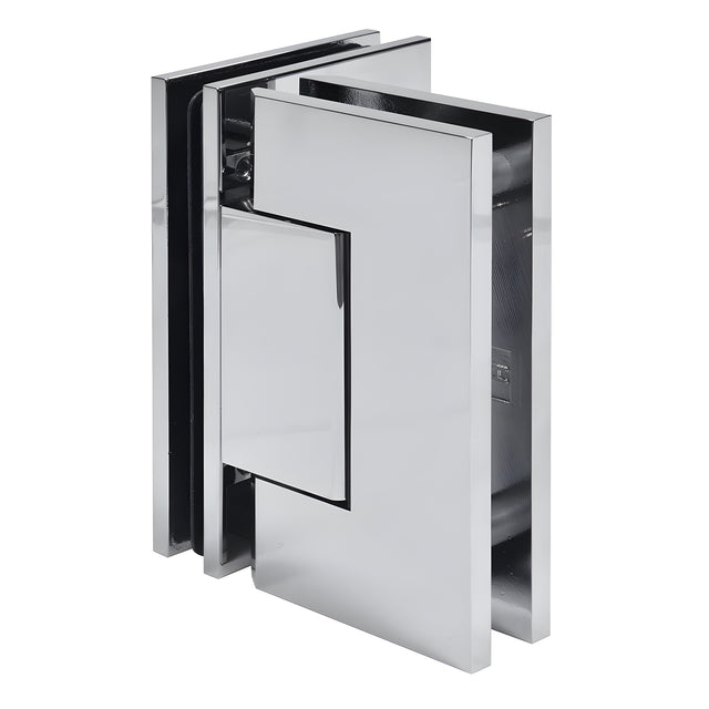 CRL Polished Chrome Trento 90 Degree Glass-to-Glass Hinge