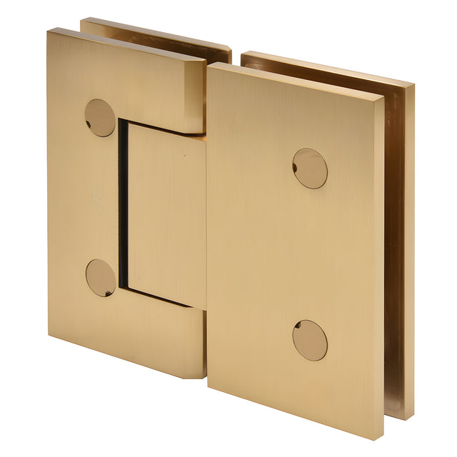 CRL Satin Brass Trento 180 Degree Glass-to-Glass Hinge