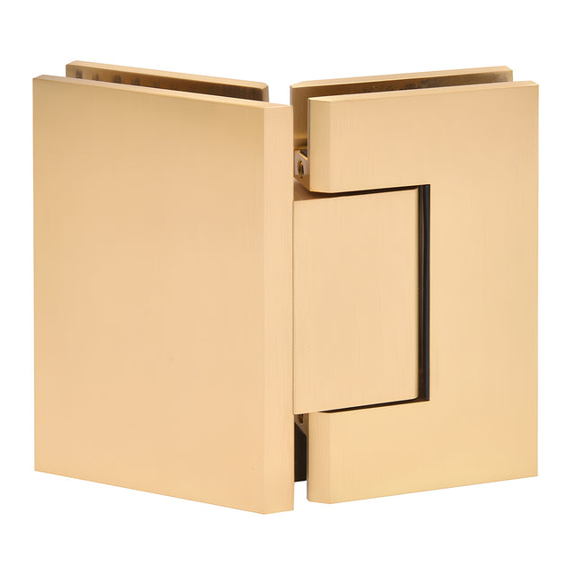 CRL Satin Brass Trento 135 Degree Glass-to-Glass Hinge