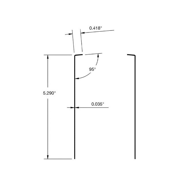 CRL Turboflex Polished Brass 120" Cladding for Top Mount Base Shoe