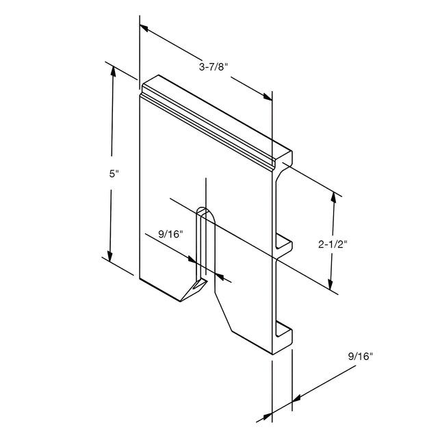 CRL TurboFlex Mill Drain Block for Fascia Mount Base Shoes