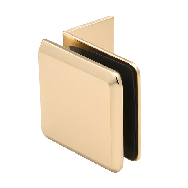 CRL Unlacquered Brass Fixed Panel Beveled Clamp With Small Leg