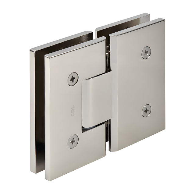 CRL Polished Nickel Victoria 180 Degree Glass-to-Glass Series Hinge