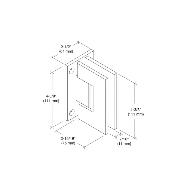 CRL Satin Brass Wall Mount Victoria Series Hinge