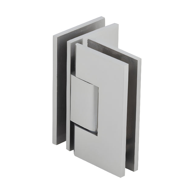 CRL Brushed Nickel Vienna 092 Series 90 Degree Glass-to-Glass Hinge