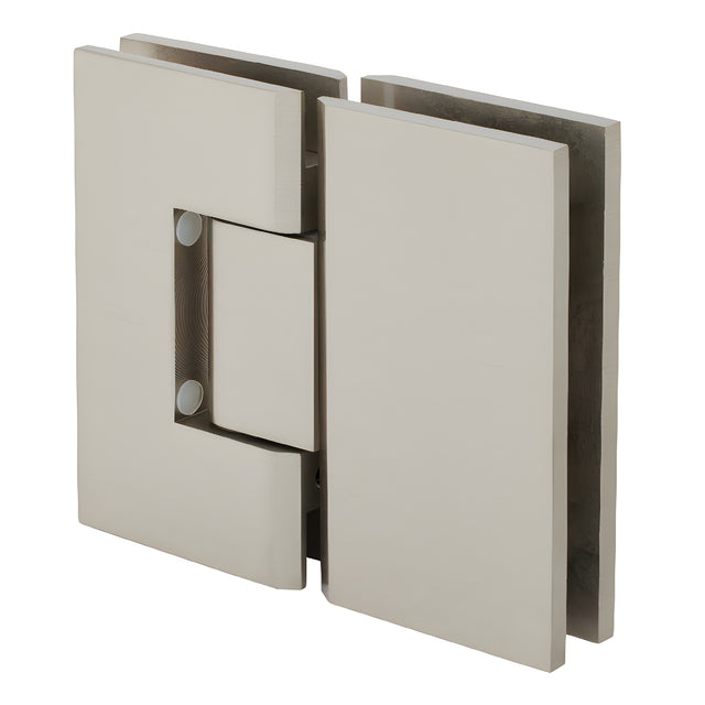 CRL Brushed Nickel Vienna 180 Degree Glass-to-Glass Positive Close Hinge