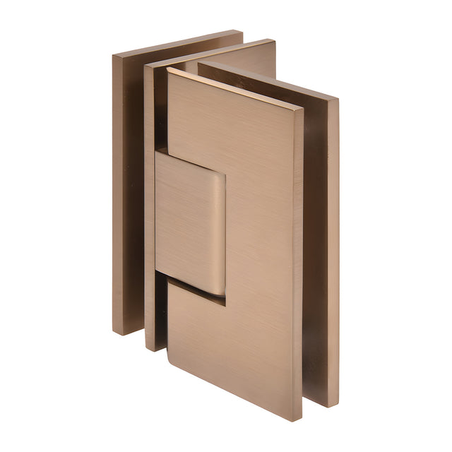 CRL Dark Brushed Bronze Vienna 092 Series 90 Degree Glass-to-Glass Hinge