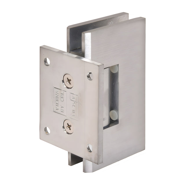 CRL Brushed Chrome Vienna 074 Series Wall Mount Short Back Plate Hinge