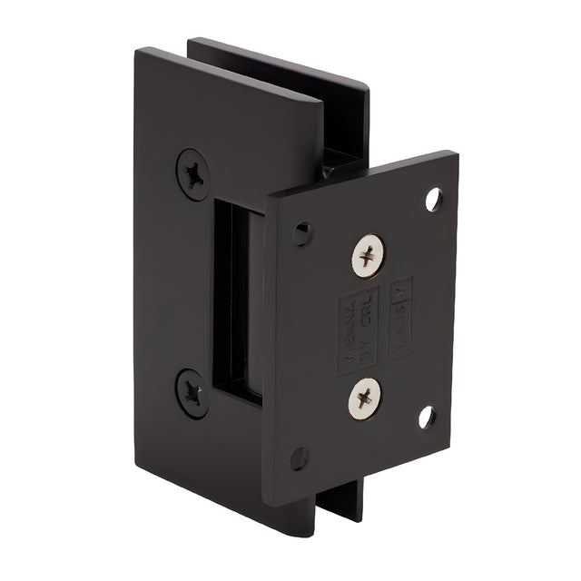 CRL Matte Black Vienna 074 Series Wall Mount Short Back Plate Hinge