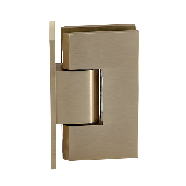 CRL Brushed Bronze Vienna 337 Series Adjustable Wall Mount Full Back Plate Hinge