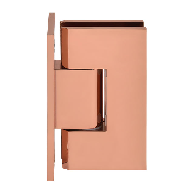 CRL Rose Gold Vienna 337 Series Adjustable Wall Mount Full Back Plate Hinge