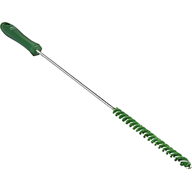 Vikan 0.375" Valve Brush, Stiff Bristles, 20" Long, Green- 1 Ea