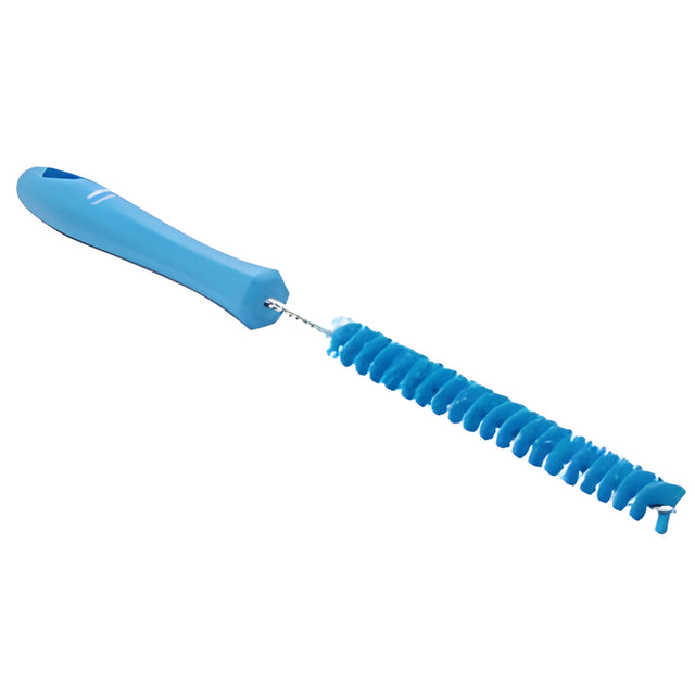 Vikan 0.6" Drain Cleaning Brush, Stiff Bristles, 12-1/5" Long, Blue