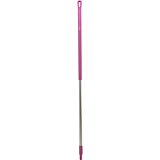 Vikan Aluminum Handle Euro Threaded Tip, 1-1/4" Diameter, 59" Length, PInk