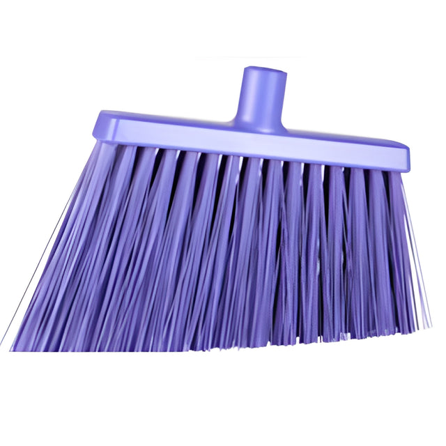 Vikan Angle Broom Head, X-Coarse Bristles, 12", Polyester, Purple