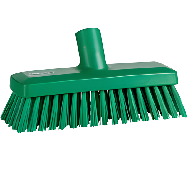Vikan Compact Wall Brush, Stiff Bristles, 9" Long, Green – 1 Ea