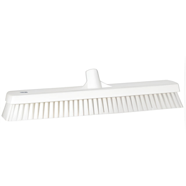 Vikan Deck & Wall Scrub Brush, Stiff Bristles, 19", Polyester, White – 1 Ea