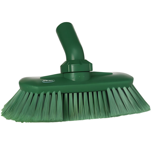Vikan Deck & Wall Scrub Brush, Stiff Bristles, 19", Polyester, Green – 1 Ea