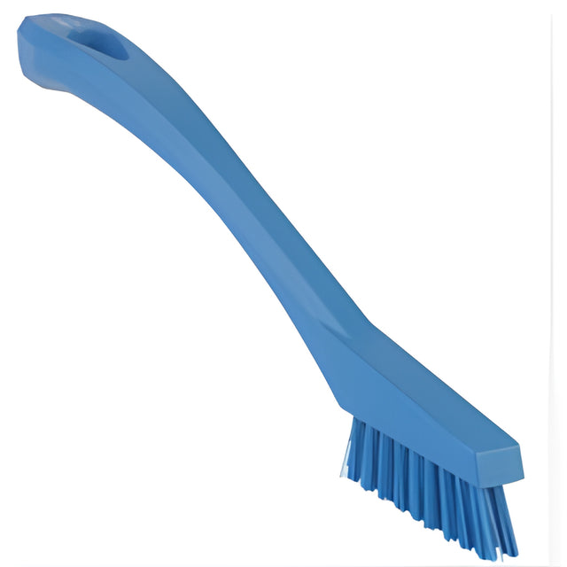 Vikan Detail Brush, Extra Stiff Bristles, 8" Long, Blue – 1 Ea