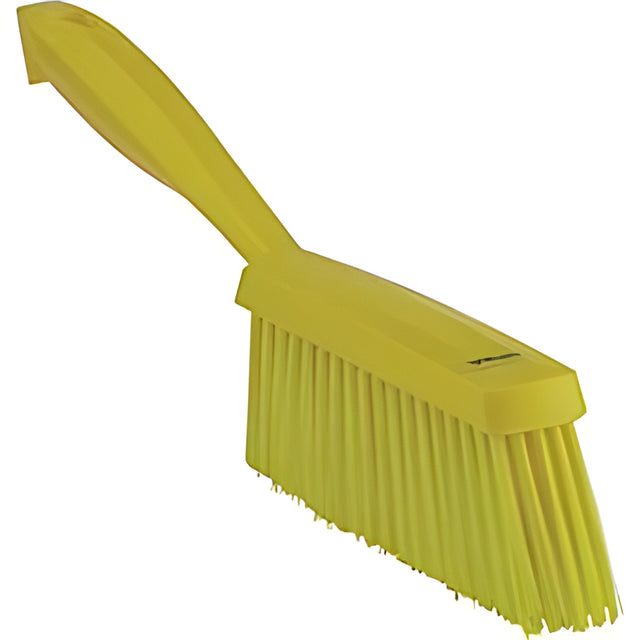 Vikan Dish Brush with Scraper, Medium Bristles, 11" Long, Yellow- 1 Ea