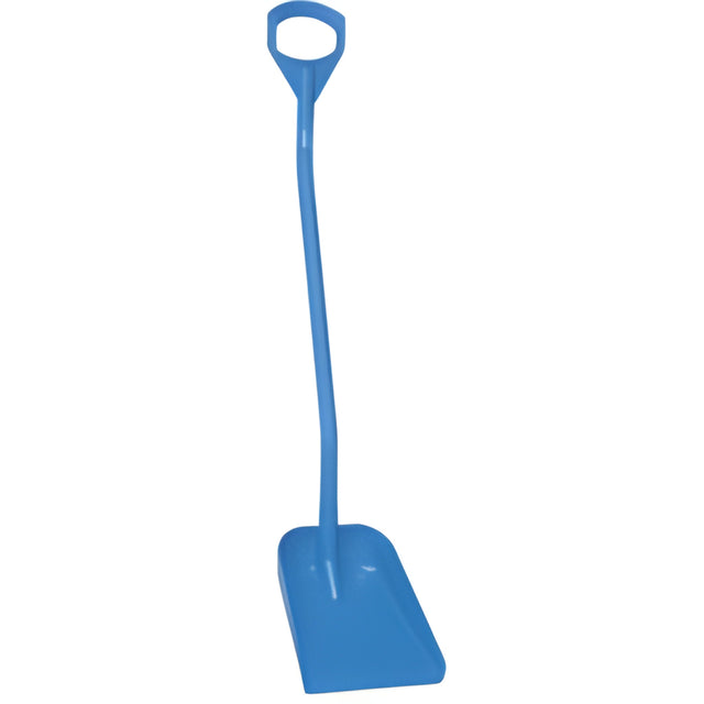 Vikan Ergonomic Small Blade Shovel, 50" Length, Plastic, Blue