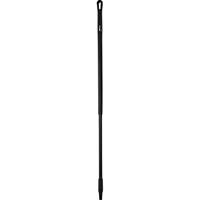 Vikan Fiberglass Handle, Euro Threaded Tip, 1-1/4" Diameter, 51" Length, Black