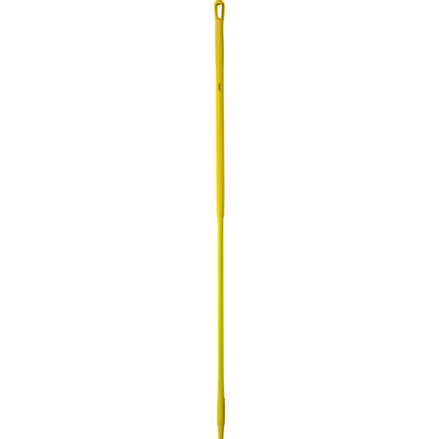 Vikan Fiberglass Handle, Euro Threaded Tip, 1-1/4" Diameter, 59" Length, Yellow