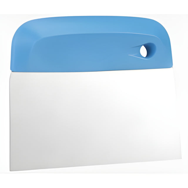 Vikan Flexible Stainless Steel Dough Cutter/Scraper, Blue, 4-1/2" W x 5-3/4" L