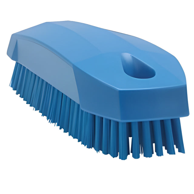 Vikan Hand Brush, Stiff Bristles, 5" Long, Blue – 1 Ea