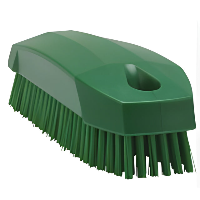 Vikan Hand Brush, Stiff Bristles, 5" Long, Green – 1 Ea