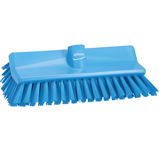 Vikan High-Low Brush, Medium Bristles, 10-1/4" Long, Blue- 1 Ea