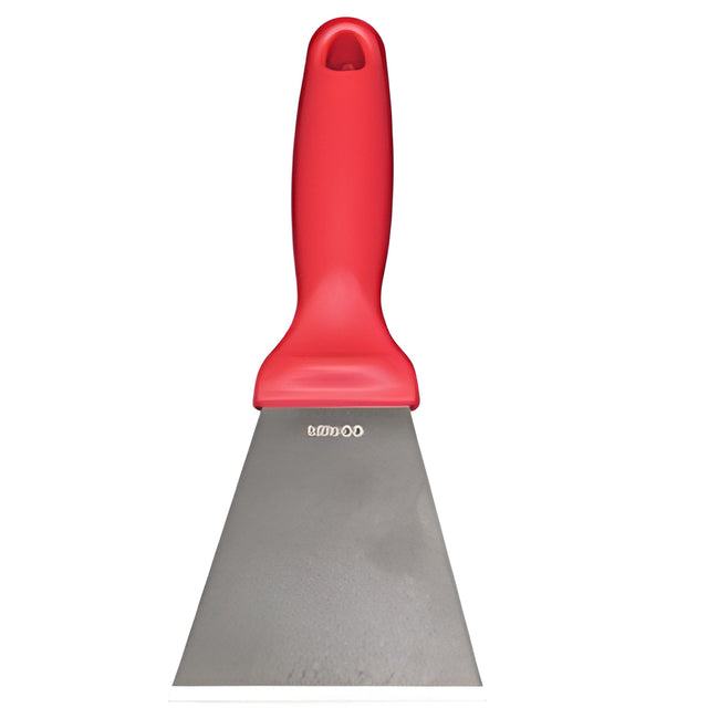 Vikan Large Stainless Steel Scraper, Red, 3" W x 9" L
