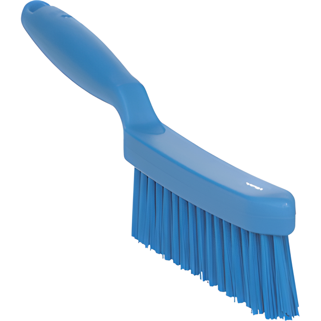Vikan Narrow Brush, Extra Stiff Bristles, 11-4/5" Long, Blue