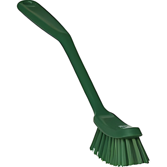Vikan Narrow Dish Brush, Medium Bristles, 11" Long, Green – 1 Ea