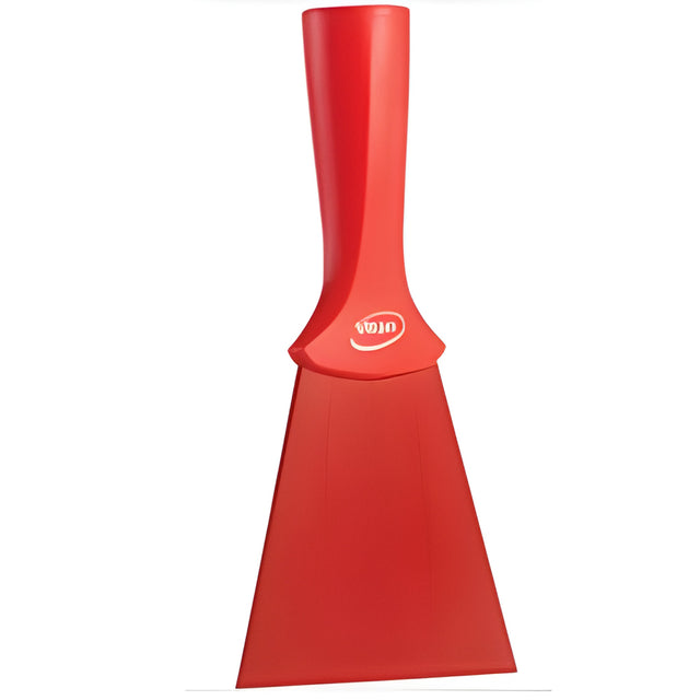 Vikan Nylon Scraper with Threaded Handle, Red, 4" W x 8" L