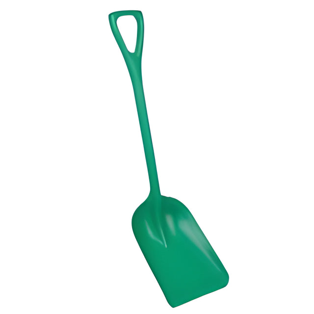 Vikan One-Piece Hygienic Shovel, 10" x 6" Blade, 37-1/2" Length, Plastic, Green