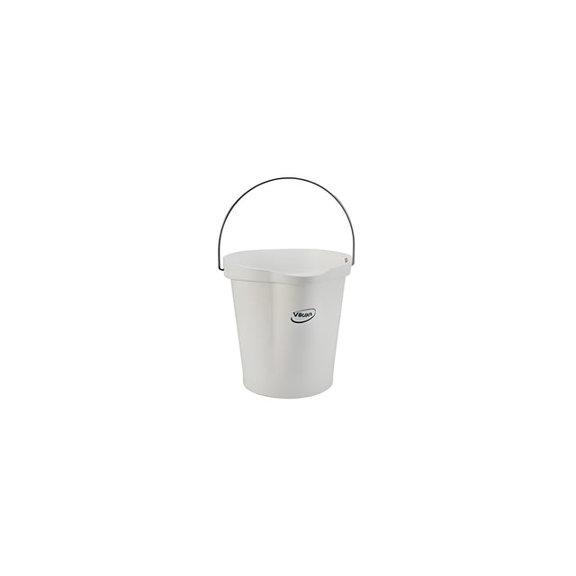 Vikan Pail, White, 12L / 3 US Gal.