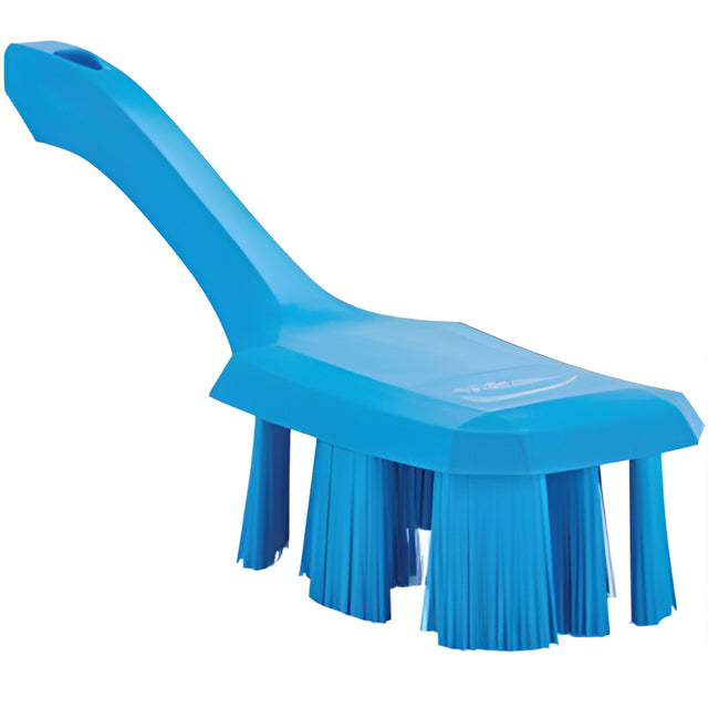 Vikan Short Handle UST Brush, Stiff Bristles, 10" Long, Blue – 1 Ea