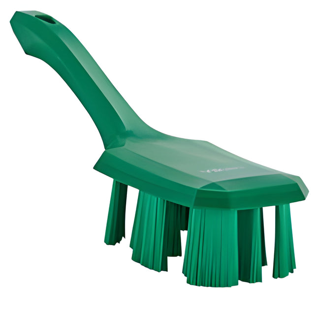 Vikan Short Handle UST Brush, Stiff Bristles, 10" Long, Green – 1 Ea
