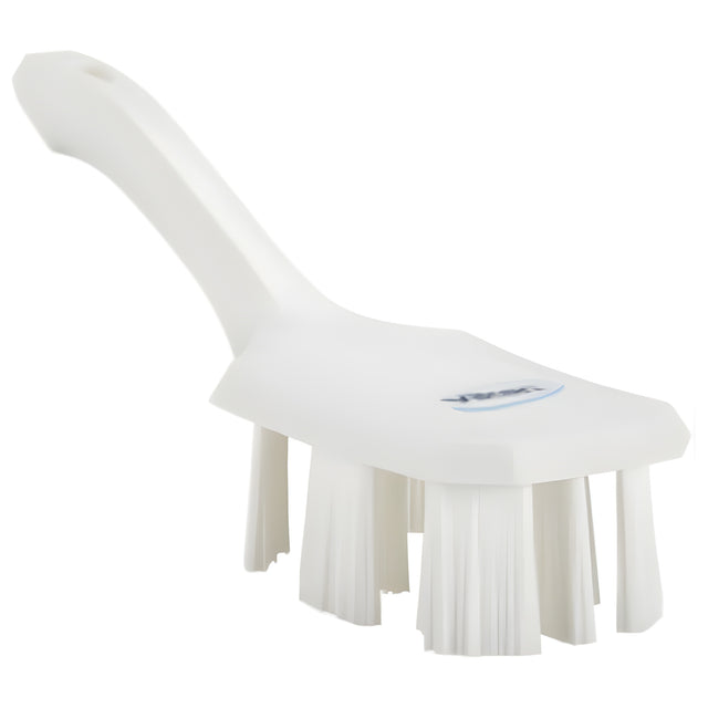 Vikan Short Handle UST Brush, Stiff Bristles, 10" Long, White- 1 Ea