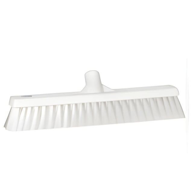 Vikan Small Particle Push Broom Head, Fine Bristles, 16-1/2", Polyester, White
