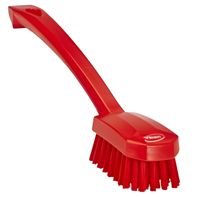 Vikan Small Utility Brush, Medium Bristles, 10-1/4" Long, Red – 1 Ea