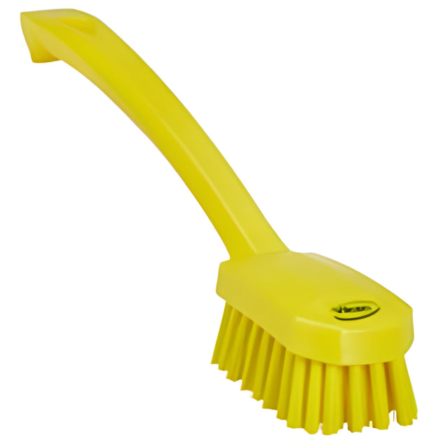 Vikan Small Utility Brush, Medium Bristles, 10-1/4" Long, Yellow – 1 Ea