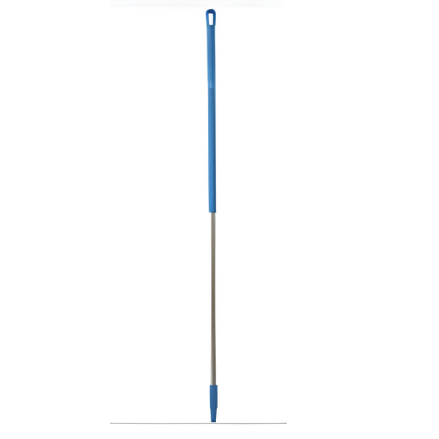 Vikan Stainless Steel Handle, Euro Threaded Tip, 1-1/4" Diameter, 59" Length, Blue