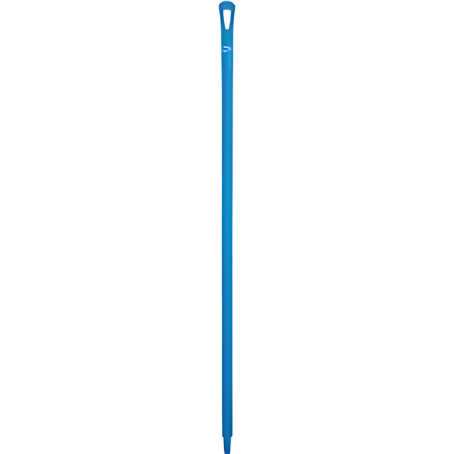 Vikan Ultra Hygiene Handle, Polypropylene, Euro Threaded Tip, 1-1/4" Diameter, 51" Length, Blue