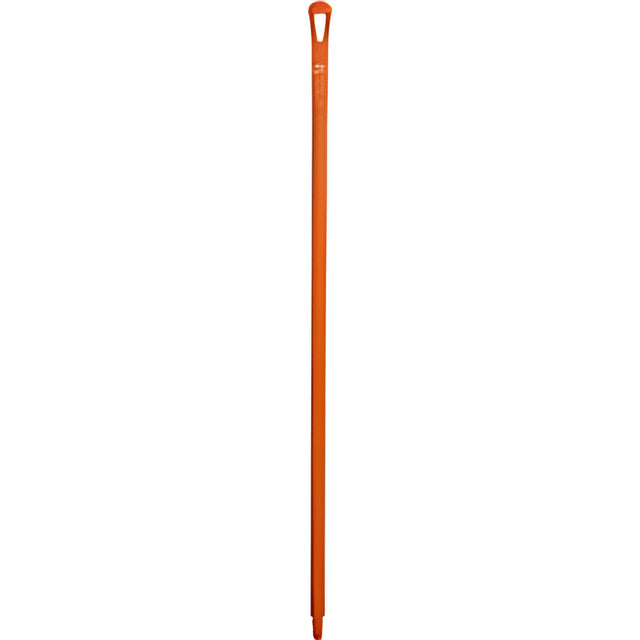 Vikan Ultra Hygiene Handle, Polypropylene, Euro Threaded Tip, 1-1/4" Diameter, 51" Length, Orange