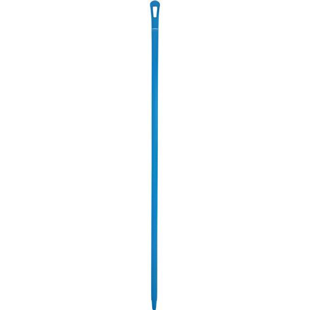 Vikan Ultra Hygiene Handle, Polypropylene, Euro Threaded Tip, 1-1/4" Diameter, 59" Length, Blue