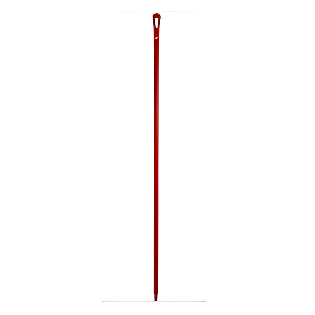 Vikan Ultra Hygiene Handle, Polypropylene, Euro Threaded Tip, 1-1/4" Diameter, 67" Length, Red